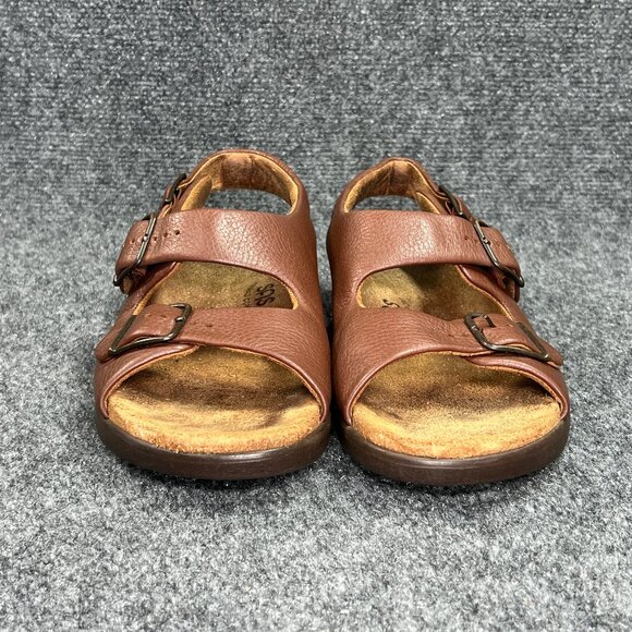 SAS Relaxed Amber Sandals Women's Size 8.5 Brown Leather Buckle Strap Comfort - Picture 2 of 15